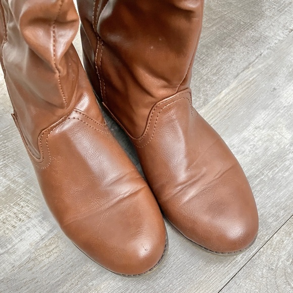 JustFab Raine wide calf riding boots faux leather - Picture 4 of 10